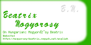 beatrix mogyorosy business card